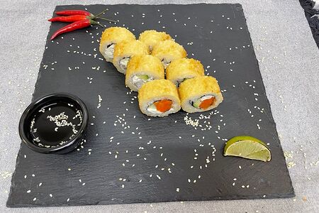 Жареный с лососем