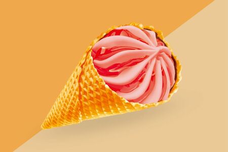 Мороженое Золотой Стандарт Рожок Клубника