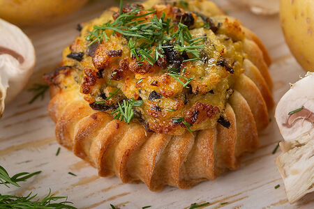 Перепечки с картофелем и грибами 16 шт