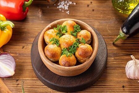 Шампиньоны, запечённые с сыром