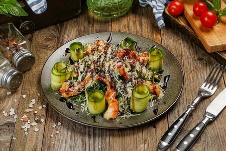 Руккола с креветками