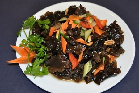 Салат из древесных грибов и огурцов №1232