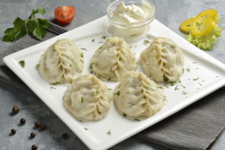 Манты на пару из говядины