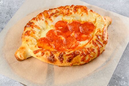 Хачапури по-аджарски с салями