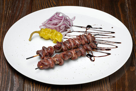 Шашлычки из куриных сердечек