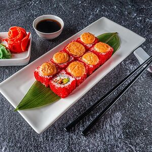 Запеченный ролл с крабом 8 шт