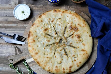 Осетинский пирог Фыдджын с бараниной