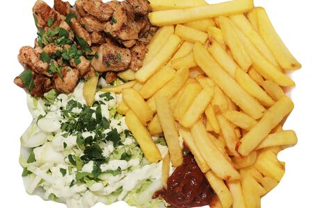 Картофель фри с курицей