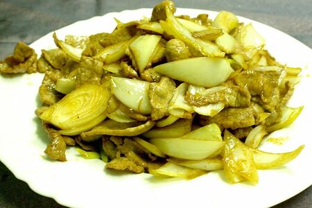 Жареная свинина с луком №214