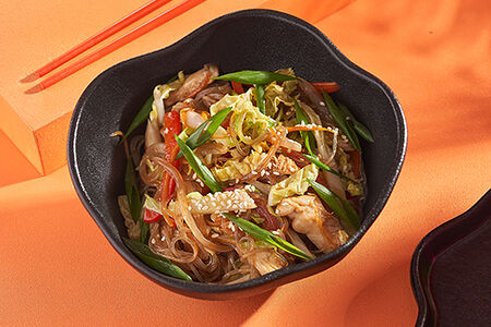 Вок Фунчоза с курицей терияки