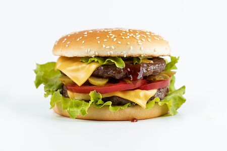 Бургер двойной с говядиной