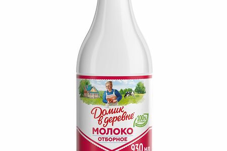 Молоко пастеризованное Домик в деревне 3.7% 930мл