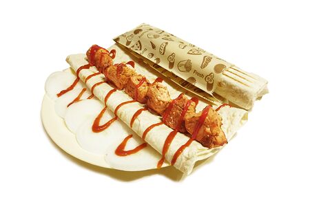 Шашлык из курицы в лаваше