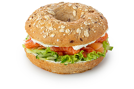 Бейгл с лососем