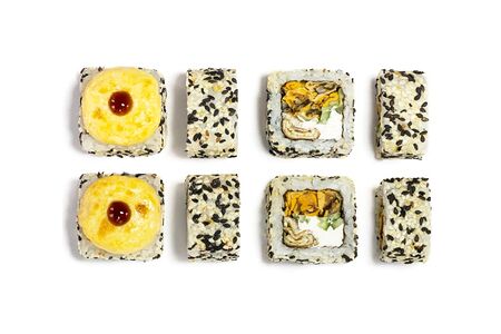 Запечённый ролл Магма с мидиями