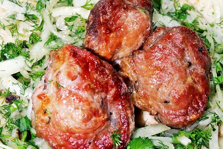 Шашлык из cвинoго окорока