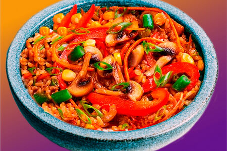 Вок с овощами в соусе хойсин