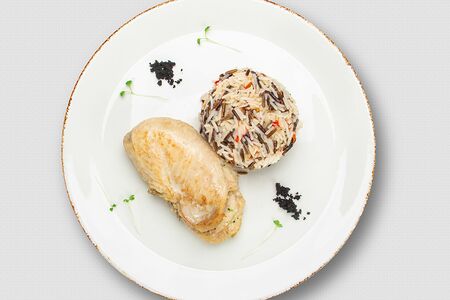 Запеченное куриное филе с рисом