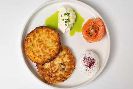 Драники с лососем