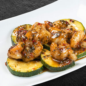 Креветки с цукини в азиатском соусе