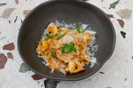 Феттуччине с креветками