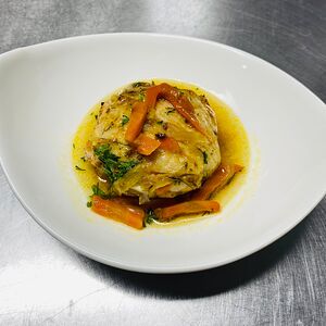 Бедро куры с овощами