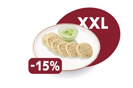 Большая порция котлет из индейки с йогуртовым соусом 3 порции