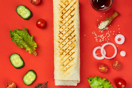 Шаурма с курицей терияки