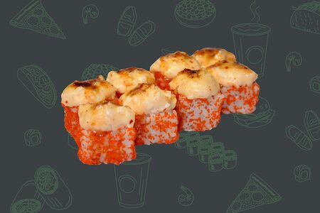 Запечённый ролл Калифорния хот