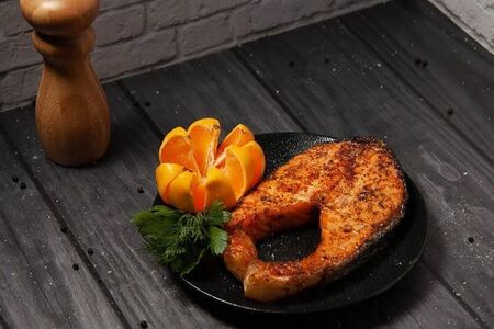 Семга на мангале