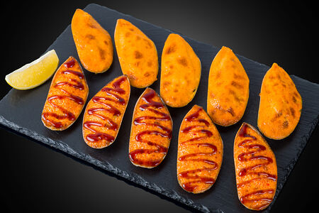 Ассорти запеченных мидии