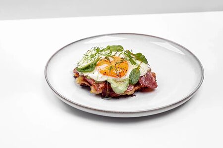 Картофельные вафли с беконом