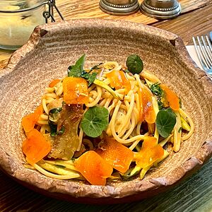 Спагетти с артишоками и боттаргой