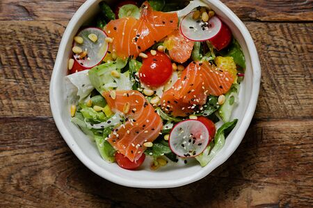 Лосось, цитрусы, фенхель