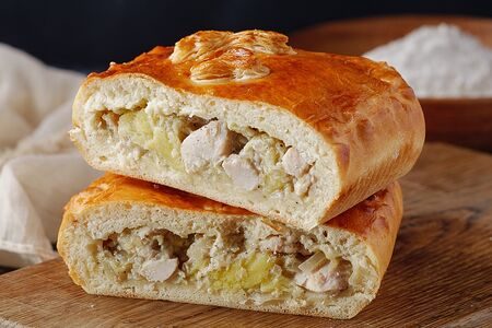 Пирог с курицей и картофелем