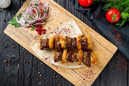 Шашлык из говяжьей печени