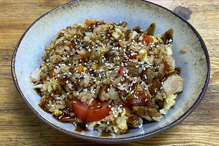 Тяхан с курицей