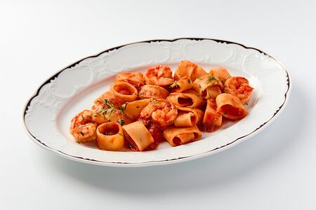 Каламаретти с креветками