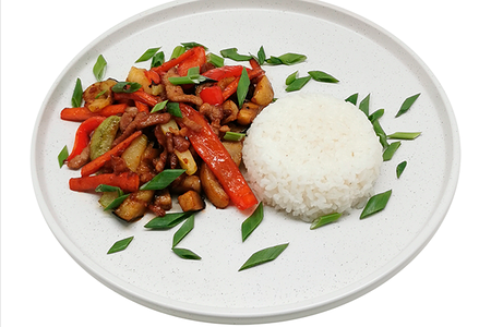 Свинина с овощами