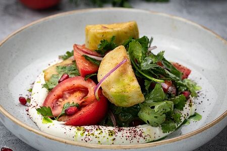 Салат с хрустящими баклажанами