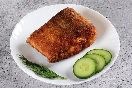 Горбуша жареная