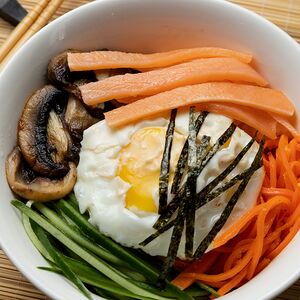 Пибимпаб с лососем