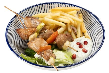 Сувлаки из трески в беконе