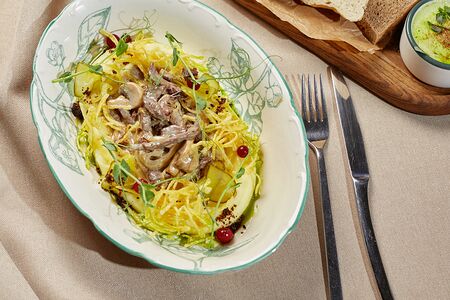 Бефстроганов из дикого лося с картофельным пюре