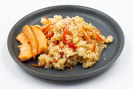 Тяхан с лососем