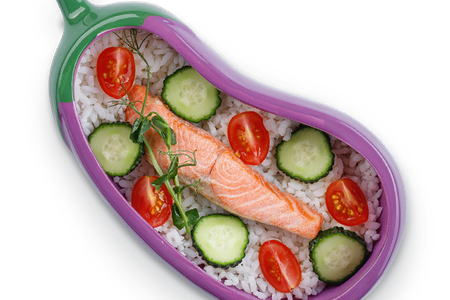 Лосось с рисом