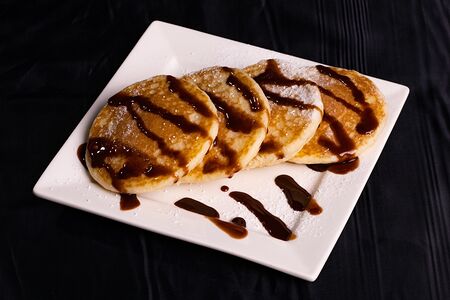 Оладушки с бананом и шоколадом