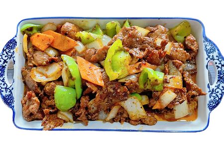 Жареная баранина с зирой