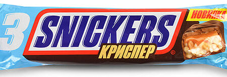 Шоколадный батончик криспер Snickers 60 г