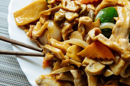 Шампиньоны с мясом